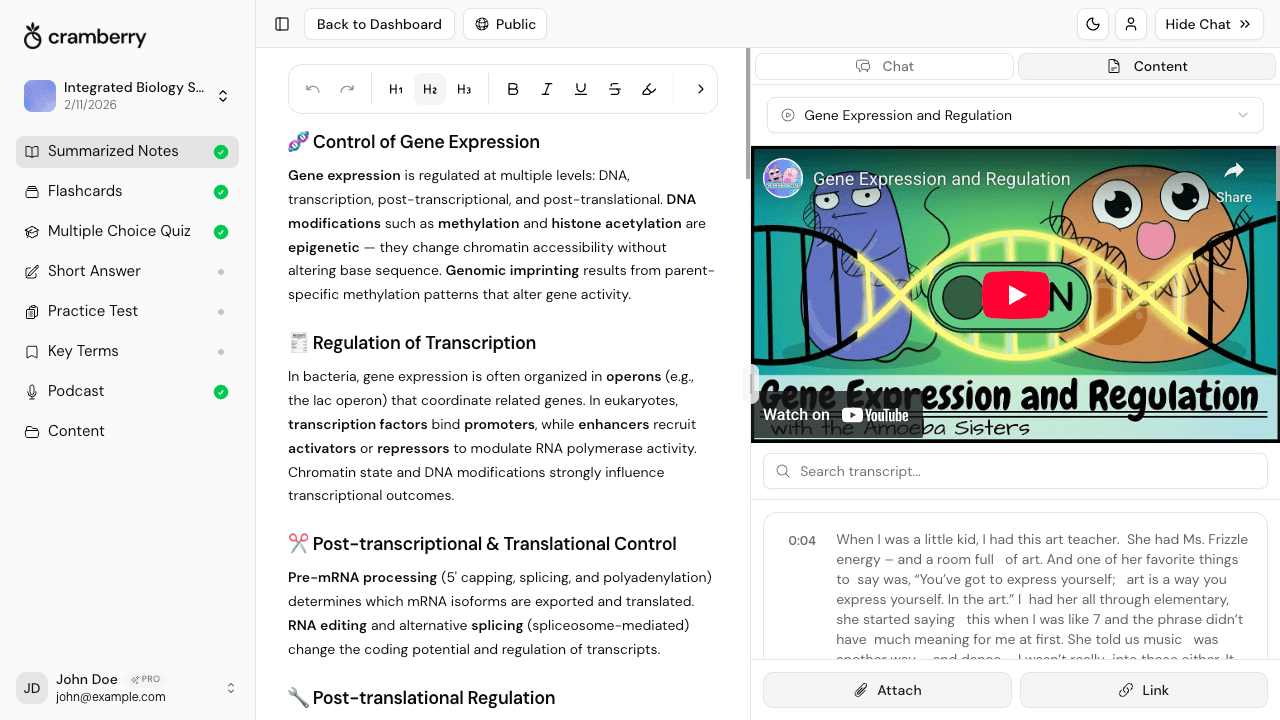 AI podcast generator creating audio content from YouTube - study podcast creator